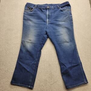 Vintage Lee Workwear Jeans Men's 50x30 Straight Leg Blue Denim USA Made